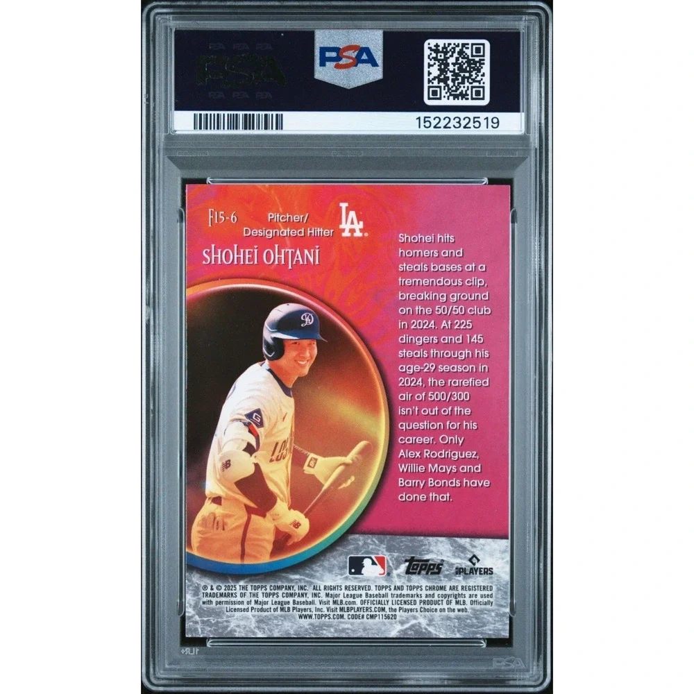 2025 Topps Chrome Update Shohei Ohtani Fortune 15 GEOMETRIC #6 PSA 10 Gem Mint